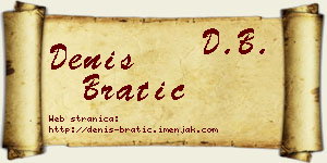 Denis Bratić vizit kartica
